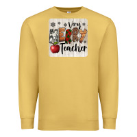 Antique Gold very merry teacher christmas coaster Premium Sweatshirt - Jasminsmagicworld
