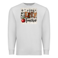 Dove Grey very merry teacher christmas coaster Premium Sweatshirt - Jasminsmagicworld
