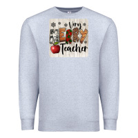 Heather Grey very merry teacher christmas coaster Premium Sweatshirt - Jasminsmagicworld