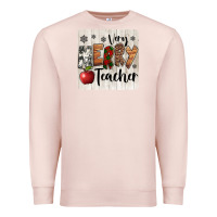 Pale Pink very merry teacher christmas coaster Premium Sweatshirt - Jasminsmagicworld