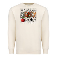 Sandshell very merry teacher christmas coaster Premium Sweatshirt - Jasminsmagicworld