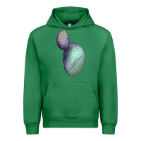 Emerald Opunthia Santa Rita Cactus Urban Hoodie - LillyAllenDesigns