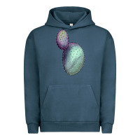 Pigment Midnight Navy Opunthia Santa Rita Cactus Urban Hoodie - LillyAllenDesigns