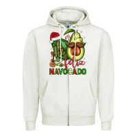 Oatmeal Heather feliz navocado avocado Zipper Hoodie - JahusDesignShop