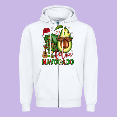 Feliz Navocado Avocado Zipper Hoodie Designed By Jahusdesignshop