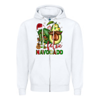 White feliz navocado avocado Zipper Hoodie - JahusDesignShop