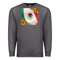 Charcoal Heather mexican flag sunflowers and leopard coaster Premium Sweatshirt - Jasminsmagicworld