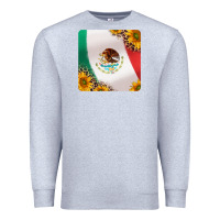 Heather Grey mexican flag sunflowers and leopard coaster Premium Sweatshirt - Jasminsmagicworld