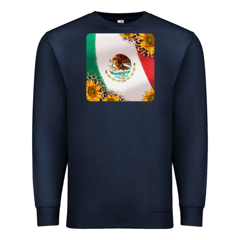 Mexican Flag Sunflowers And Leopard Coaster Premium Sweatshirt by Jasminsmagicworld | Teevron