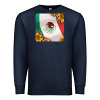 Navy mexican flag sunflowers and leopard coaster Premium Sweatshirt - Jasminsmagicworld
