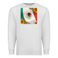 Oatmeal Heather mexican flag sunflowers and leopard coaster Premium Sweatshirt - Jasminsmagicworld