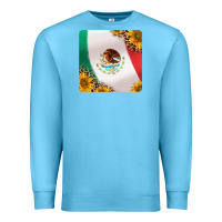 Ocean Blue mexican flag sunflowers and leopard coaster Premium Sweatshirt - Jasminsmagicworld