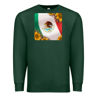 Sports Green mexican flag sunflowers and leopard coaster Premium Sweatshirt - Jasminsmagicworld