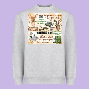 Hunting Life Heavyweight Sweatshirt Designed By Maliassmallbusiness