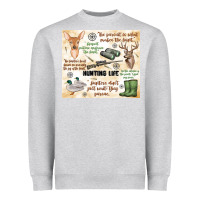 Heather Grey hunting life Heavyweight Sweatshirt - MaliasSmallBusiness