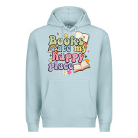 Blue Mist books are my happy place Premium Hoodie - MaliasSmallBusiness