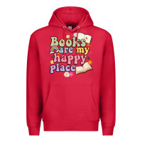 Cardinal books are my happy place Premium Hoodie - MaliasSmallBusiness