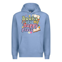 Colony Blue books are my happy place Premium Hoodie - MaliasSmallBusiness