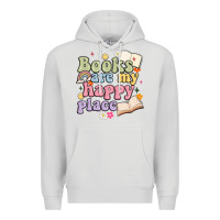 Dove Grey books are my happy place Premium Hoodie - MaliasSmallBusiness