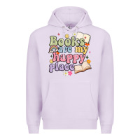 Lilac books are my happy place Premium Hoodie - MaliasSmallBusiness