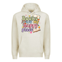 Oatmeal Heather books are my happy place Premium Hoodie - MaliasSmallBusiness