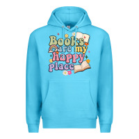 Ocean Blue books are my happy place Premium Hoodie - MaliasSmallBusiness