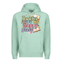 Seafoam books are my happy place Premium Hoodie - MaliasSmallBusiness