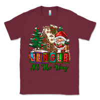 Burgundy jingle all the way Classic Tee - FaDigitalArtStudio