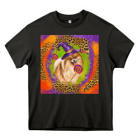 Asphalt Halloween Pomeranian Dog Heavy Core Tee - LillyAllenDesigns