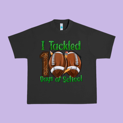 I Tackled 100 Days Of School Football Urban Heavy Tee Designed By Texasbilliewilder