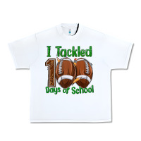 White i tackled 100 days of school football Urban Heavy Tee - texasbilliewilder