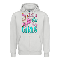 Dove Grey let's do this girls baseball Zipper Hoodie - BundleAndBundleShop