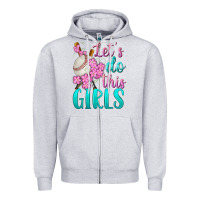 Heather Grey let's do this girls baseball Zipper Hoodie - BundleAndBundleShop