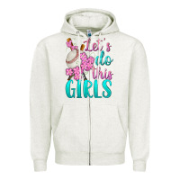 Oatmeal Heather let's do this girls baseball Zipper Hoodie - BundleAndBundleShop