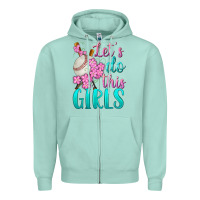 Seafoam let's do this girls baseball Zipper Hoodie - BundleAndBundleShop