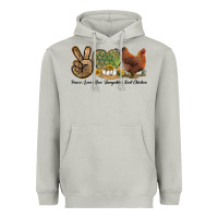 Moon Dust Peace Love New Hampshire Red Chicken Heavyweight Hoodie - LillyAllenDesigns