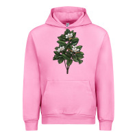 Fuchsia Pink Magnolia Flower Illustrations Urban Hoodie - LillyAllenDesigns