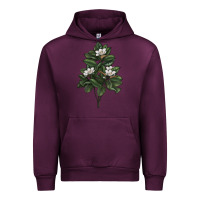 Mauve Wine Magnolia Flower Illustrations Urban Hoodie - LillyAllenDesigns