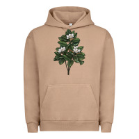 Pigment Burro Magnolia Flower Illustrations Urban Hoodie - LillyAllenDesigns