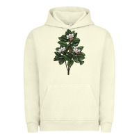 Pigment Pistachio Magnolia Flower Illustrations Urban Hoodie - LillyAllenDesigns
