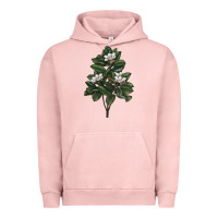 Pigment Salmon Magnolia Flower Illustrations Urban Hoodie - LillyAllenDesigns