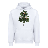 White Magnolia Flower Illustrations Urban Hoodie - LillyAllenDesigns