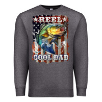 Charcoal Heather Reel Cool Dad Bass Premium Sweatshirt - LillyAllenDesigns