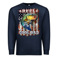 Navy Reel Cool Dad Bass Premium Sweatshirt - LillyAllenDesigns