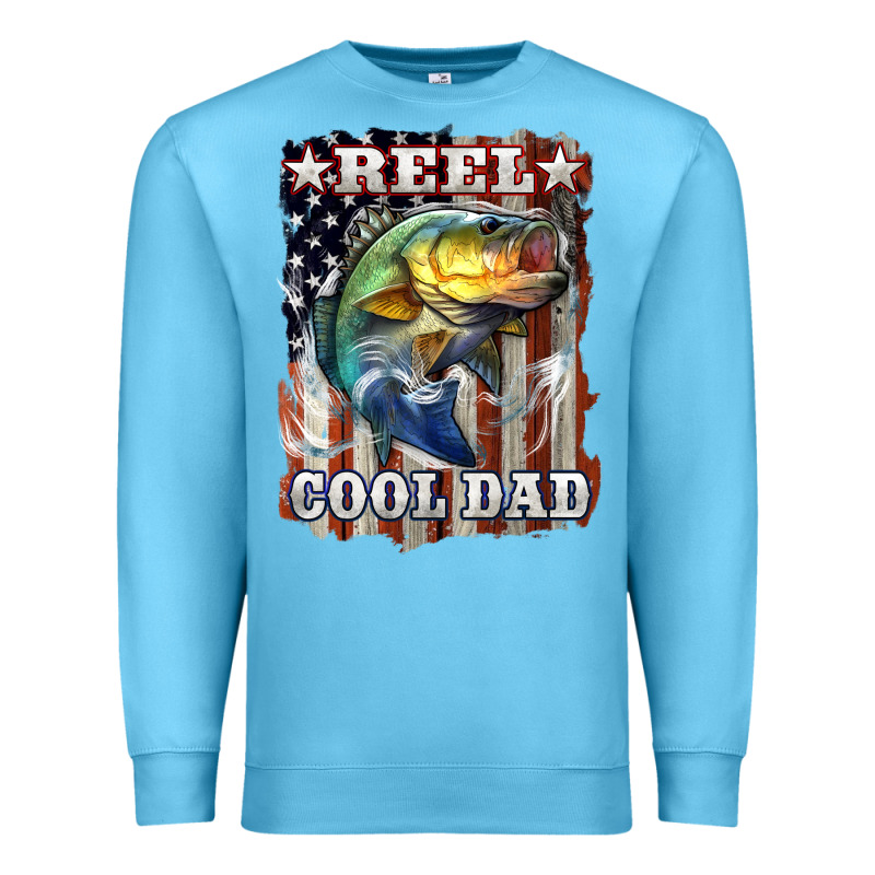 Reel Cool Dad Bass Premium Sweatshirt by LillyAllenDesigns | Teevron