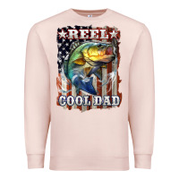 Pale Pink Reel Cool Dad Bass Premium Sweatshirt - LillyAllenDesigns