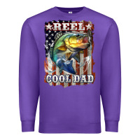Purple Reel Cool Dad Bass Premium Sweatshirt - LillyAllenDesigns