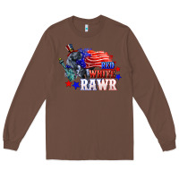 Chestnut Red white rawr 4th of july Long Sleeve Tee - CowGirlArtShop