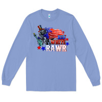 Colony Blue Red white rawr 4th of july Long Sleeve Tee - CowGirlArtShop
