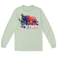 Matcha Red white rawr 4th of july Long Sleeve Tee - CowGirlArtShop